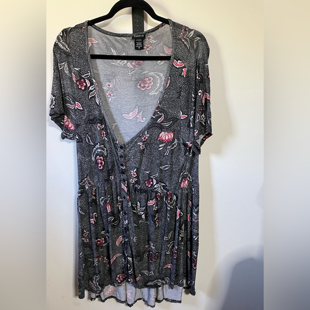Torrid Floral Dress Sz 00 - Picture 2 of 8